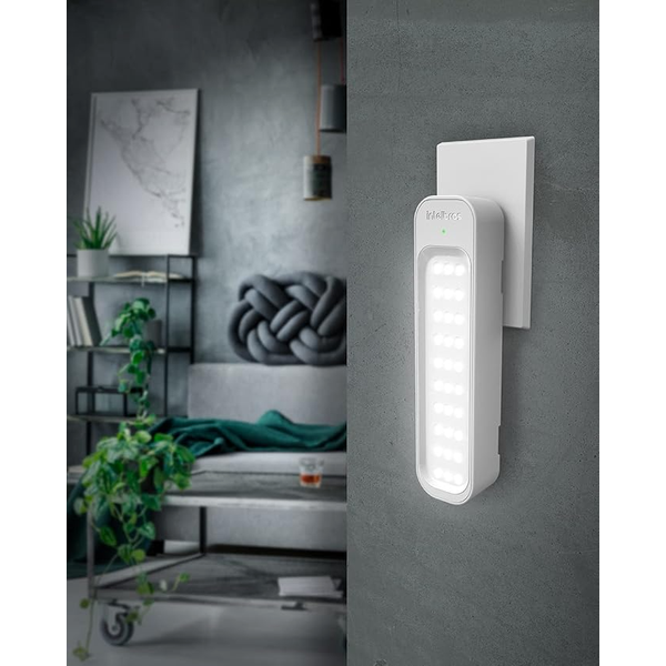 01 luminaria de emergencia intelbras 30 leds lea150