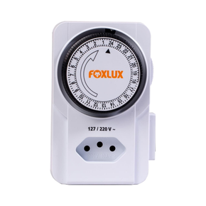 Timer Analógico para Tomada Bivolt FOXLUX - Eletroluz